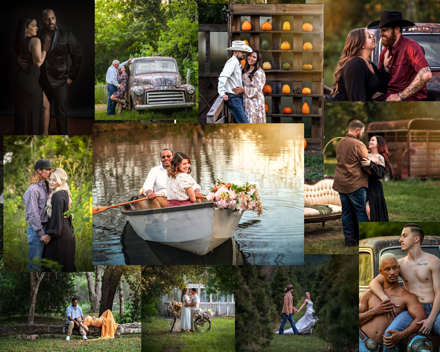 Collage of Couples photography sessions